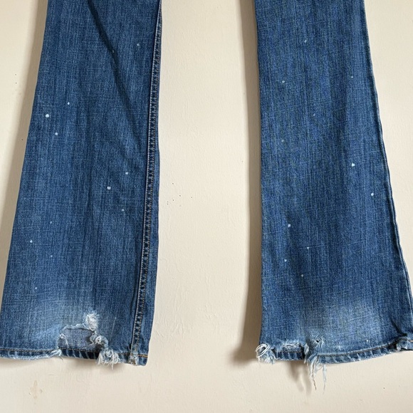 Hollister Low Rise Y2K Super Distressed Blue Women's Jeans Size 1 - Picture 7 of 15